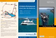 Erlebnis Katamaran. Direkt über den Bodensee. - Friedrichshafen