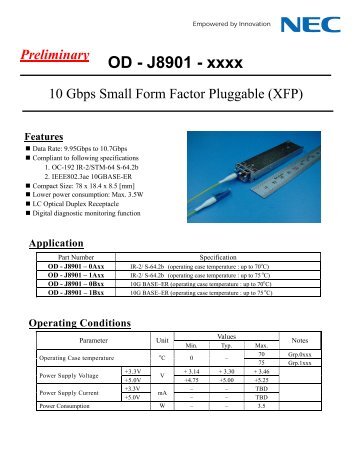 OD - J8901 - xxxx - MB Electronique