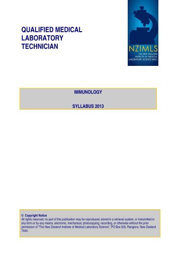 Immunology Syllabus 2013.pdf - New Zealand Institute of Medical ...