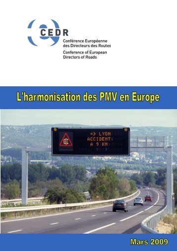 Harmonisation des PMV en Europe - CEDR
