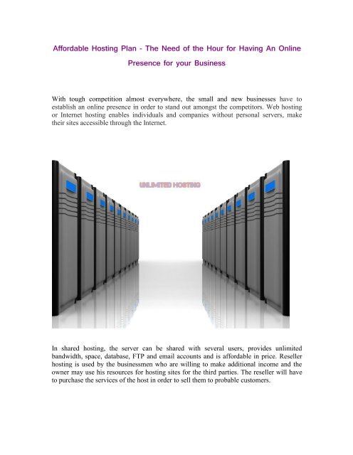 Grab The Unlimited Hosting Plan At A Low Cost Images, Photos, Reviews