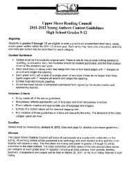 Upper Shore Reading Council 2011-2012 Young Authors Contest ...