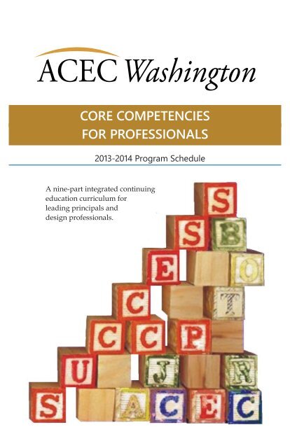 core competencies for professionals - ACEC of Washington