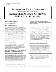 Indian Child Welfare Act (ICWA)