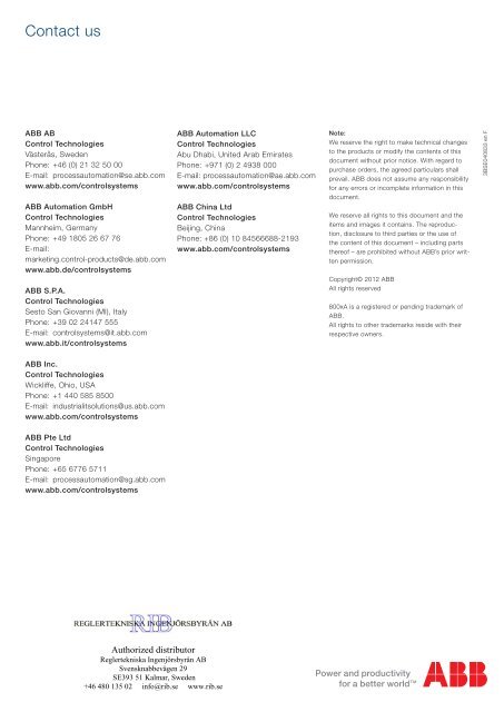 Compact HMI 800 5.1 Overview - RIB