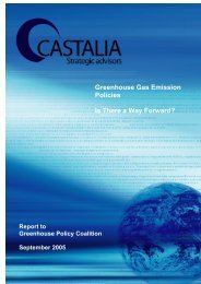 Greenhouse Gas Emission Policies Is There a Way ... - Castalia