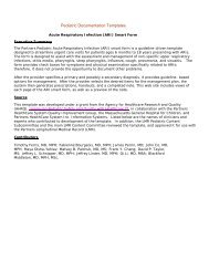 Pediatric Documentation Templates - AHRQ National Resource ...