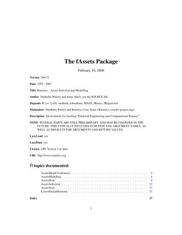 The fAssets Package - NexTag Supports Open Source Initiatives