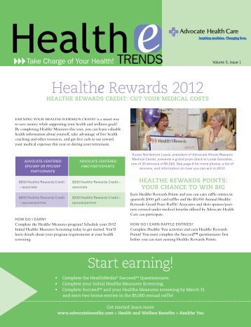 Healthe Rewards 2012 - Advocate Benefits - Advocate Health Care