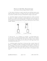 Physics 8, Fall 2011, Homework #4.
