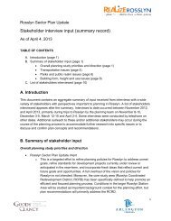 Stakeholder interview input (summary record) - Arlington Sites