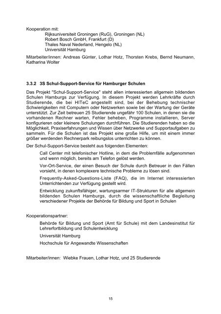 Jahresbericht 2003 des Hamburger Informatik Technologie ... - HITeC