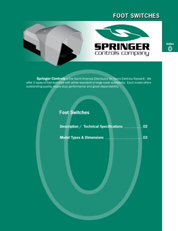 FOOT SWITCHES - Springer Controls
