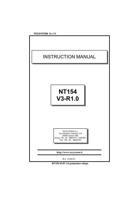 NT154V3-1.0 Instruction Manual