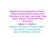 Algebraic Geometry Approach in Gravity Theory and New Relations ...