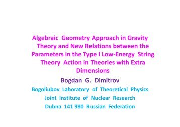 Algebraic Geometry Approach in Gravity Theory and New Relations ...