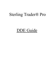 Sterling TraderÂ® Pro DDE Guide