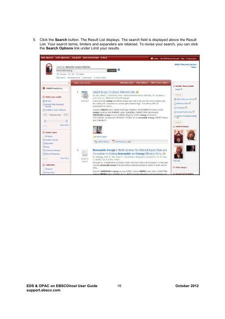 EBSCO Discovery Service & OPAC on EBSCOhost User Guide