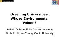 Greening Universities: Whose Environmental Values?