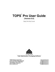 TOPS Pro User Guide for v6.X - TOPS - Packaging Software