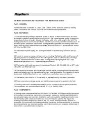 CSI Model Specification: XL-Trace Freeze Protection System