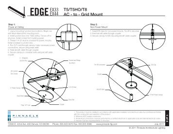 t5 t5ho t8 ac to grid mount pinnacle architectural lighting