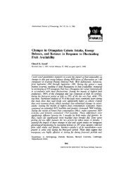 Changes in Orangutan Caloric Intake, Energy ... - Cheryl Knott
