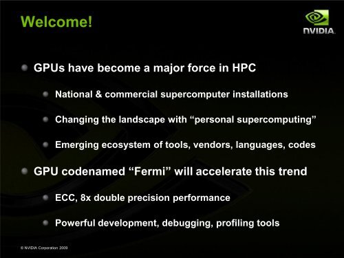 High Performance Computing with CUDA, Part of Supercomputing