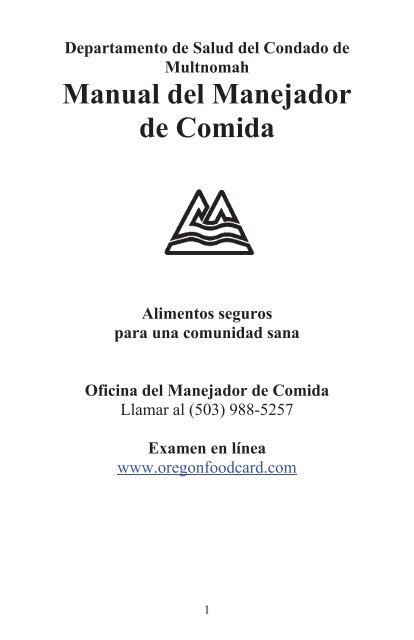 Manual del Manejador de Comida