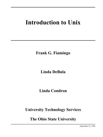 Introduction to Unix - SCI (TU-KL)