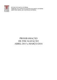 PROGRAMAÇÃO DE FISCALIZAÇÃO ABRIL/2015 a MARÇO/2016