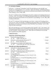 Vorlesungsverzeichnis Sommersemester 2010 - Juristische FakultÃ¤t