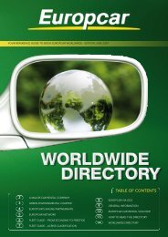 your reference guide to book europcar worldwide. edition