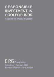 Responsible investment in pooled Funds - Charity SRI