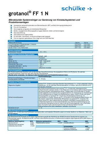 grotanol Â® FF 1 N - SchÃ¼lke & Mayr