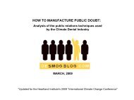 How to Manufacture Public Doubt - analysis of the - DeSmogBlog