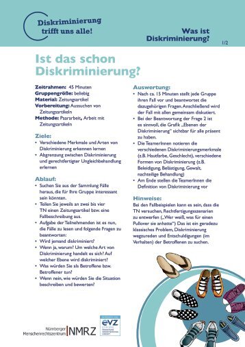 Diskriminierung Ja oder Nein â Aktuelle Zeitungsberichte