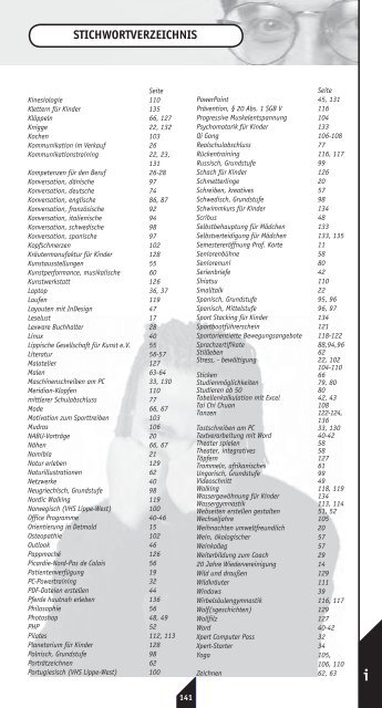 2. Semester - Volkshochschule Detmold