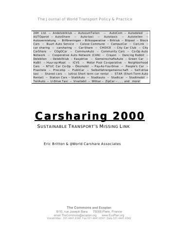 Carsharing 2000 Carsharing 2000 - Communauto