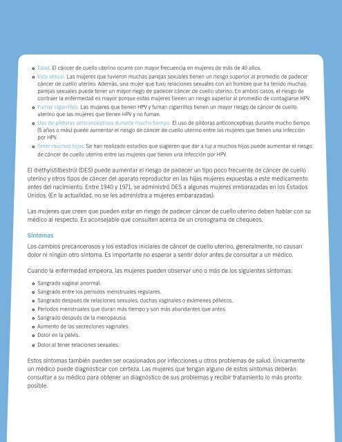 Riesgos y síntomas del cáncer de cuello uterino - Blue Cross Blue ...