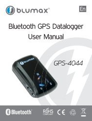 Bluetooth GPS Datalogger User Manual - Blumax