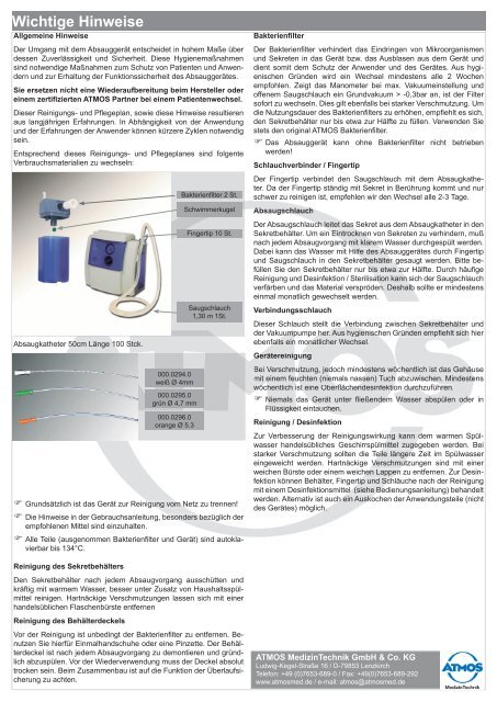 Atmos C 161 Aspirator - Medigroba GmbH