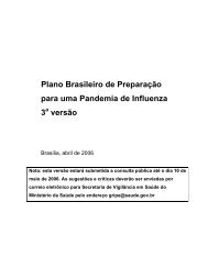 Plano Brasileiro de PreparaÃ§Ã£o para uma Pandemia de Influenza