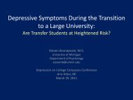 Depressive Symptoms During the Transition to a Large University:
