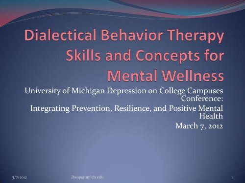 Integrating Prevention, Resilience, and Positive Mental Health