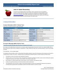 School Accountability Report Card John H. Eader Elementary