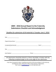 Acknowledgment Page and Submission Checklist - Theta Xi Fraternity