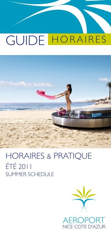 GUIDE HORAIRES - Aéroport Nice Côte d'Azur
