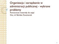 Organizacje materiaÅy pomocnicze [ prezentacja dr Kaczmarka 2010]
