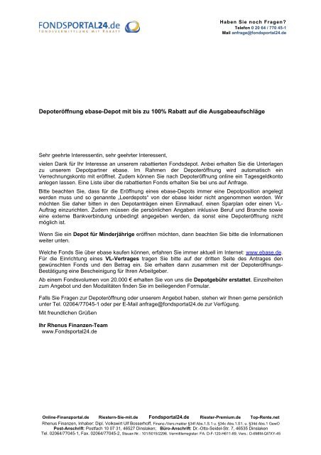 16788970222233562314alleverkaufsprospekt Und Verwaltungsreglement Fondsportal24 Dehtml